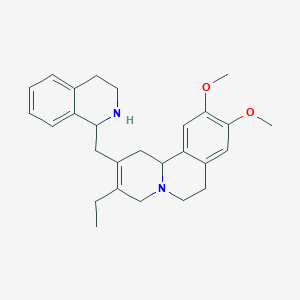 molecular formula C27H34N2O2 B1211787 3-ethyl-9,10-dimethoxy-2-(1,2,3,4-tetrahydroisoquinolin-1-ylmethyl)-4,6,7,11b-tetrahydro-1H-benzo[a]quinolizine 