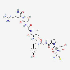 molecular formula C40H63N13O13S B12117881 H-DL-Cys-DL-Asp-DL-Pro-Gly-DL-Tyr-DL-xiIle-Gly-DL-Ser-DL-Arg-NH2 