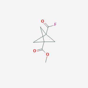 molecular formula C8H9FO3 B121179 Methyl 3-carbonofluoridoylbicyclo[1.1.1]pentane-1-carboxylate CAS No. 156329-85-0