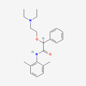 molecular formula C22H30N2O2 B1211795 O-(2-Diethylaminoethyl)-2',6'-mandeloxylidide CAS No. 76678-86-9