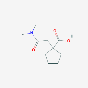 molecular formula C10H17NO3 B12117984 1-[(Dimethylcarbamoyl)methyl]cyclopentane-1-carboxylic acid 