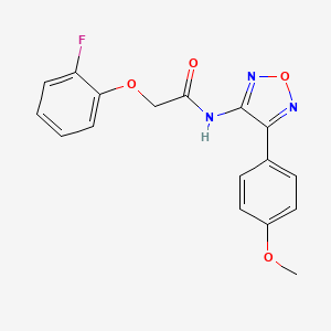 molecular formula C17H14FN3O4 B12117993 2-(2-fluorophenoxy)-N-[4-(4-methoxyphenyl)-1,2,5-oxadiazol-3-yl]acetamide 