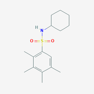 molecular formula C16H25NO2S B12118023 Cyclohexyl[(2,3,4,5-tetramethylphenyl)sulfonyl]amine 
