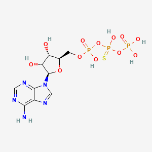 molecular formula C10H16N5O12P3S B1211803 [(2R,3S,4R,5R)-5-(6-aminopurin-9-yl)-3,4-dihydroxyoxolan-2-yl]methyl [hydroxy(phosphonooxy)phosphinothioyl] hydrogen phosphate CAS No. 60478-94-6