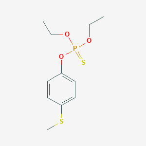 molecular formula C11H17O3PS2 B121181 O,O-DIETHYL O-[4-(METHYLTHIO)PHENYL] THIOPHOSPHATE CAS No. 3070-15-3