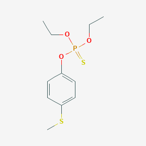 molecular formula C11H17O3PS2 B121181 Phosphorothioic acid, O,O-diethyl O-[4-(methylthio)phenyl] ester CAS No. 3070-15-3