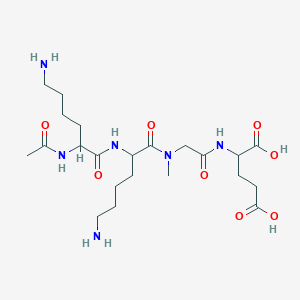 molecular formula C22H40N6O8 B12118171 Acetyl-(D-lys89,sar90)-beta-lipotropin (88-91) (human) 