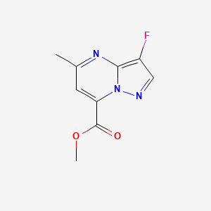 molecular formula C9H8FN3O2 B12118217 Methyl 3-fluoro-5-methylpyrazolo[1,5-a]pyrimidine-7-carboxylate 