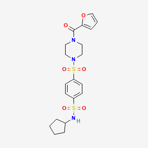 N-Cyclopentyl-4-[4-(furan-2-carbonyl)-piperazine-1-sulfonyl]-benzenesulfonamide