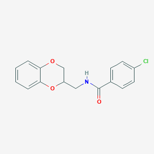4-chloro-N-(2,3-dihydro-1,4-benzodioxin-3-ylmethyl)benzamide
