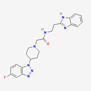 N-[2-(1H-benzimidazol-2-yl)ethyl]-2-[4-(5-fluoro-1-benzotriazolyl)-1-piperidinyl]acetamide