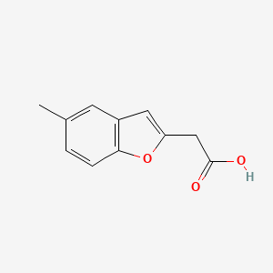 molecular formula C11H10O3 B12118292 2-(5-Methyl-1-benzofuran-2-yl)acetic acid 