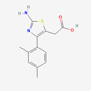 molecular formula C13H14N2O2S B12118358 (2-Amino-4-(2,4-dimethylphenyl)-1,3-thiazol-5-yl)acetic acid 