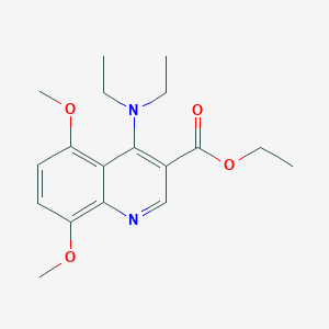 molecular formula C18H24N2O4 B12118427 Ethyl 4-(diethylamino)-5,8-dimethoxyquinoline-3-carboxylate 