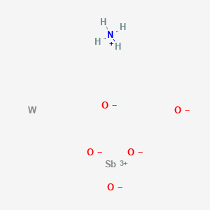 molecular formula H4NO5SbW-6 B1211846 Ammonium antimony tungsten oxide CAS No. 59372-48-4
