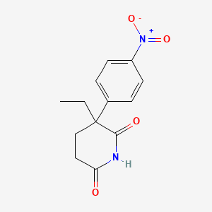 molecular formula C13H14N2O4 B1211847 3-Ethyl-3-(4-nitrophenyl)piperidine-2,6-dione CAS No. 38527-73-0