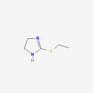 molecular formula C5H10N2S B12118487 2-(Ethylthio)-4,5-dihydro-1H-imidazole CAS No. 7320-60-7
