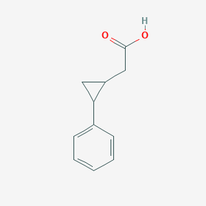 molecular formula C11H12O2 B12118493 2-(2-Phenylcyclopropyl)acetic acid 