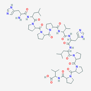 molecular formula C64H98N16O13 B12118505 H-DL-His-DL-Leu-DL-Pro-DL-Pro-DL-Pro-DL-Val-DL-His-DL-Leu-DL-Pro-DL-Pro-DL-Pro-DL-Val-OH 