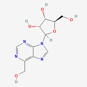 molecular formula C11H14N4O5 B1211858 6-Hydroxymethyl-9-beta-D-ribofuranosylpurine CAS No. 29618-02-8