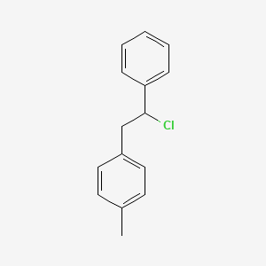 molecular formula C15H15Cl B12118613 Benzene, 1-(2-chloro-2-phenylethyl)-4-methyl- CAS No. 4714-15-2