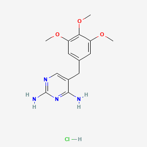 molecular formula C14H19ClN4O3 B1211868 Trimethoprim Hydrochloride CAS No. 60834-30-2