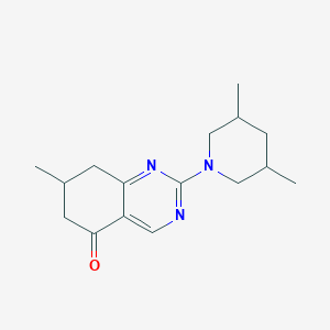 molecular formula C16H23N3O B12118686 2-(3,5-dimethylpiperidin-1-yl)-7-methyl-7,8-dihydroquinazolin-5(6H)-one 