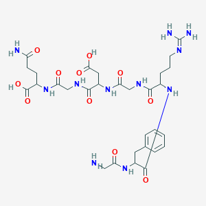 molecular formula C30H45N11O11 B12118723 H-Gly-DL-Phe-DL-Arg-Gly-DL-Asp-Gly-DL-Gln-OH 