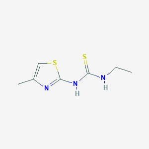 molecular formula C7H11N3S2 B12118761 Thiourea, N-ethyl-N'-(4-methyl-2-thiazolyl)- CAS No. 52607-79-1