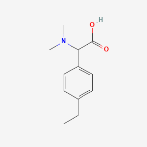 molecular formula C12H17NO2 B12118767 2-(Dimethylamino)-2-(4-ethylphenyl)acetic acid 