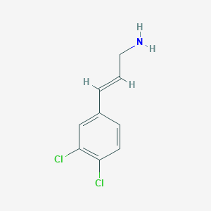 molecular formula C9H9Cl2N B12118792 2-Propen-1-amine, 3-(3,4-dichlorophenyl)-, (2E)- CAS No. 83665-76-3