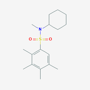 molecular formula C17H27NO2S B12118815 Cyclohexylmethyl[(2,3,4,5-tetramethylphenyl)sulfonyl]amine 