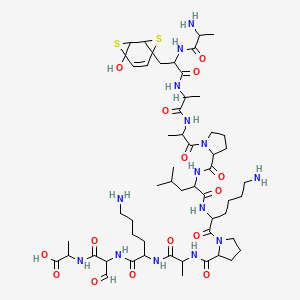 molecular formula C55H88N14O15S2 B12118824 H-Cys-tyr-ala-ala-pro-leu-lys-pro-ala-lys-ser-cys-OH 
