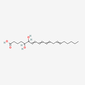 molecular formula C20H32O4 B1211892 5,6-Dihydroxyicosa-7,9,11,14-tetraenoic acid 