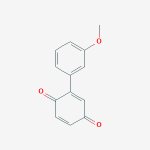 molecular formula C13H10O3 B12118933 2-(3-Methoxyphenyl)cyclohexa-2,5-diene-1,4-dione 