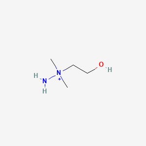 molecular formula C4H13N2O+ B1211894 N-Amino-N,N-dimethylaminoethanol CAS No. 44519-37-1