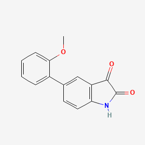 molecular formula C15H11NO3 B12118955 5-(2-Methoxyphenyl)-1H-indole-2,3-dione CAS No. 893736-27-1