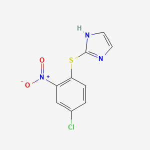 molecular formula C9H6ClN3O2S B12118977 1H-Imidazole, 2-[(4-chloro-2-nitrophenyl)thio]- CAS No. 88251-64-3