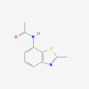 molecular formula C10H10N2OS B012119 Benzothiazole, 7-acetamido-2-methyl- (6CI) CAS No. 103037-97-4