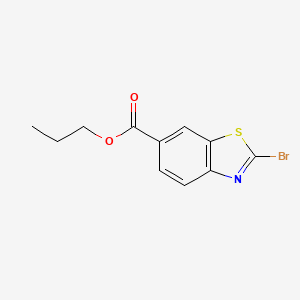 molecular formula C11H10BrNO2S B12119021 6-Benzothiazolecarboxylic acid, 2-bromo-, propyl ester CAS No. 937669-69-7