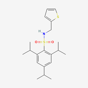 molecular formula C20H29NO2S2 B12119073 (2-Thienylmethyl){[2,4,6-tris(methylethyl)phenyl]sulfonyl}amine 