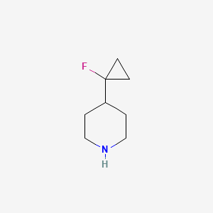 molecular formula C8H14FN B12119083 4-(1-Fluorocyclopropyl)piperidine 