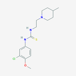 molecular formula C16H24ClN3OS B1211914 1-(3-Chloro-4-methoxyphenyl)-3-[2-(4-methyl-1-piperidinyl)ethyl]thiourea 