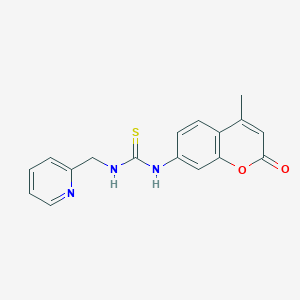 1-(4-Methyl-2-oxo-1-benzopyran-7-yl)-3-(2-pyridinylmethyl)thiourea