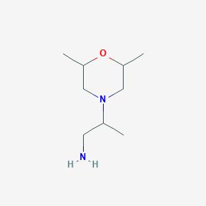 molecular formula C9H20N2O B12119172 2-(2,6-Dimethylmorpholin-4-YL)propan-1-amine 