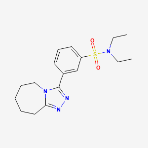 molecular formula C17H24N4O2S B12119192 N,N-diethyl-3-{5H,6H,7H,8H,9H-[1,2,4]triazolo[4,3-a]azepin-3-yl}benzene-1-sulfonamide 