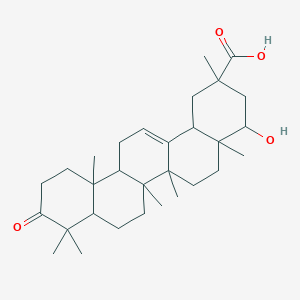 molecular formula C30H46O4 B12119203 Olean-12-en-29-oic acid, 22-hydroxy-3-oxo-, (20alpha,22beta)- 