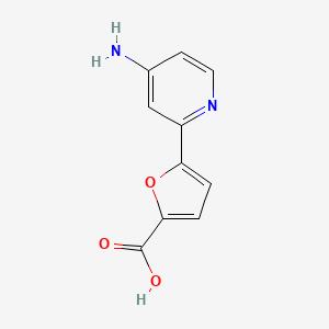 molecular formula C10H8N2O3 B12119221 2-Furancarboxylic acid, 5-(4-amino-2-pyridinyl)- CAS No. 893729-67-4