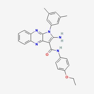 molecular formula C27H25N5O2 B12119239 2-amino-1-(3,5-dimethylphenyl)-N-(4-ethoxyphenyl)-1H-pyrrolo[2,3-b]quinoxaline-3-carboxamide 