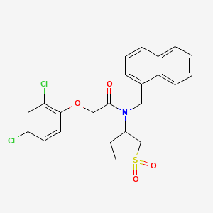 molecular formula C23H21Cl2NO4S B12119306 2-(2,4-dichlorophenoxy)-N-(1,1-dioxidotetrahydrothiophen-3-yl)-N-(naphthalen-1-ylmethyl)acetamide 